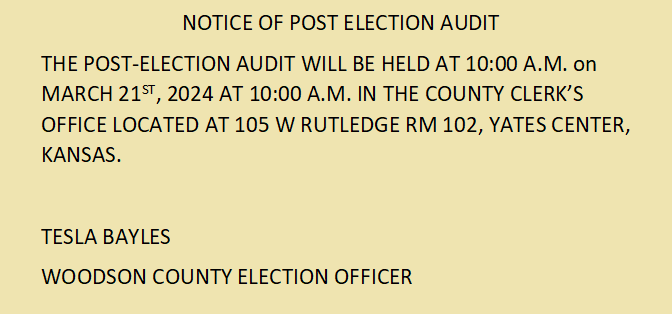 post election audit notice